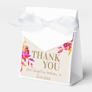 Pink Gold Aquarellfarben Brautparty Brunch Geschenkschachtel