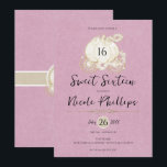 Pink Gold Aschenputtel Süß 16 Party Einladung<br><div class="desc">Passen Sie Ihre woll-Möglichkeiten an.</div>