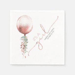 Pink Gold Balloon Garland Elegante Baby Dusche Serviette
