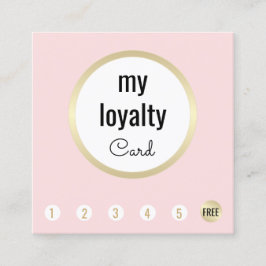 Pink Gold Beauty Salon Kundenloyalty 6 Punch Treuekarte