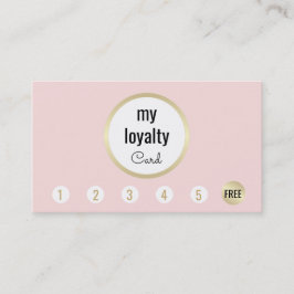 Pink Gold Beauty Salon Kundenloyalty 6 Punch Treuekarte