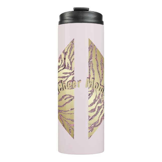 Pink & Gold Cheer Mama Thermosbecher (Vorderseite)