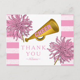 Pink | Gold Cheerleader Girl Birthday Party Postkarte