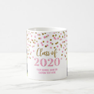 Pink Gold Class 2020 Foto Abschluss Tasse