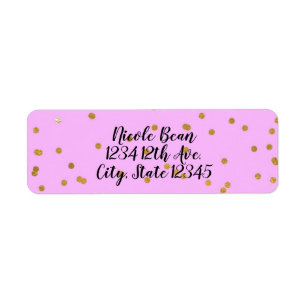 Pink & Gold Confetti Dots Moderner Glamour Glam