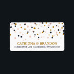 Pink & Gold Confetti Dots Rücksendeadresse Adressaufkleber<br><div class="desc">Confetti Dots Rücksendeadresse Label Stilvolle und einzigartige Adressetiketten mit rot,  gold und dunkel lila Konfetti-Punkten. Passende Artikel und andere Farben sind verfügbar.</div>