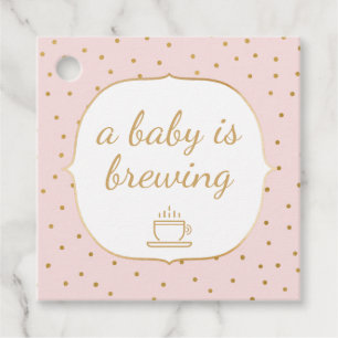 Pink Gold Confetti Ein Baby braut danke Geschenkanhänger