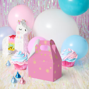 Pink Gold Confetti Geschenkschachtel