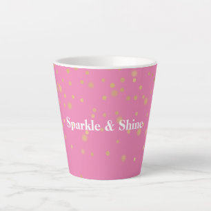 Pink Gold Confetti Milchtasse