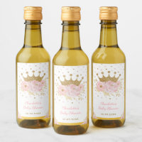 Pink Gold Crown Princess Floral Baby Girl Favorite