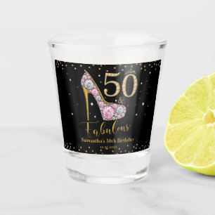 Pink Gold Diamond 50 und fabelhaft 50. Geburtstag Schnapsglas