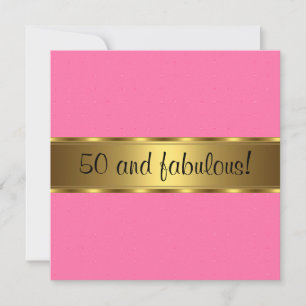 Pink Gold Fabelhafte 50. Geburtstagsfeier Einladung