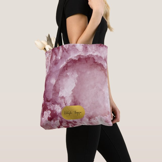 Pink Gold Foil Sea Crystals Signature Script (Von Nahem)