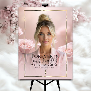 Pink-Gold-Gedächtnisposter Poster