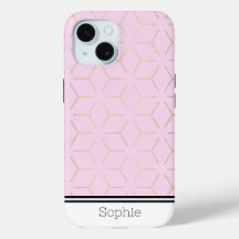 Pink & Gold Geometic Custom Samsung