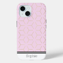 Pink & Gold Geometic Custom Samsung Case-Mate iPhone Hülle
