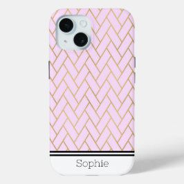 Pink & Gold Geometic Custom Samsung Case-Mate iPhone Hülle
