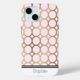 Pink & Gold Geometic Custom Samsung Case-Mate iPhone Hülle