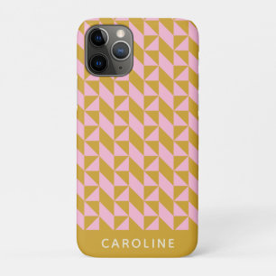 Pink Gold Geometric Shapes Personalisiert Case-Mate iPhone Hülle
