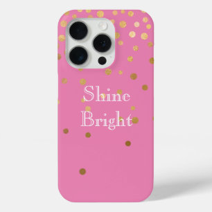 Pink Gold Glam Confetti Dots Case-Mate iPhone Hülle