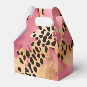 Pink Gold Glam Leopard Geschenkschachtel