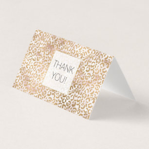 Pink Gold Glam Leopard Print Vielen Dank