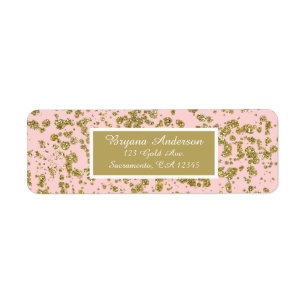 Pink & Gold Glitter Splatter Mädchenhaft Glamourös