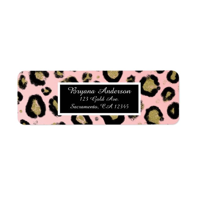 Pink Gold Glitzer & Black Leopard Sweet 16 Party (Vorne)