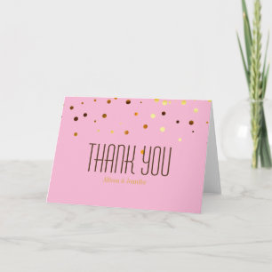 Pink Gold Glitzer Confetti Glitzern Danke