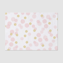 Pink Gold Glitzer Dots Geburtstagsgeschenk Seidenpapier