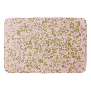 Pink & Gold Glitzer Girly Glam Moderner Spritzer Badematte