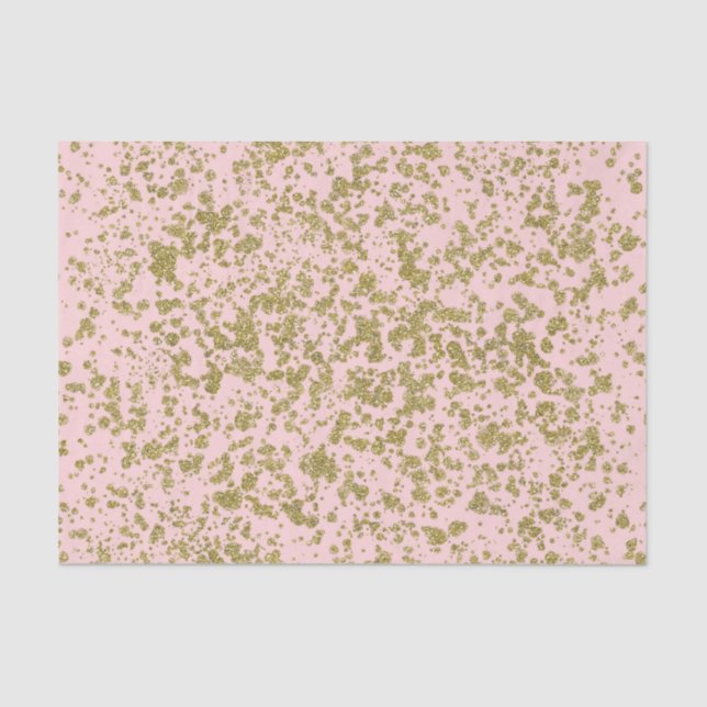 Pink & Gold Glitzer Girly Glam Moderner Spritzer Seidenpapier (Vorderseite)