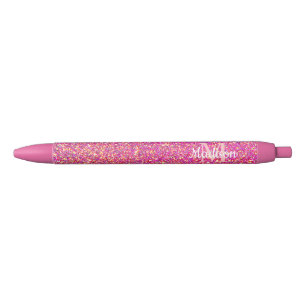 Pink Gold Glitzer Glam Sparkle Personalisiert Kugelschreiber