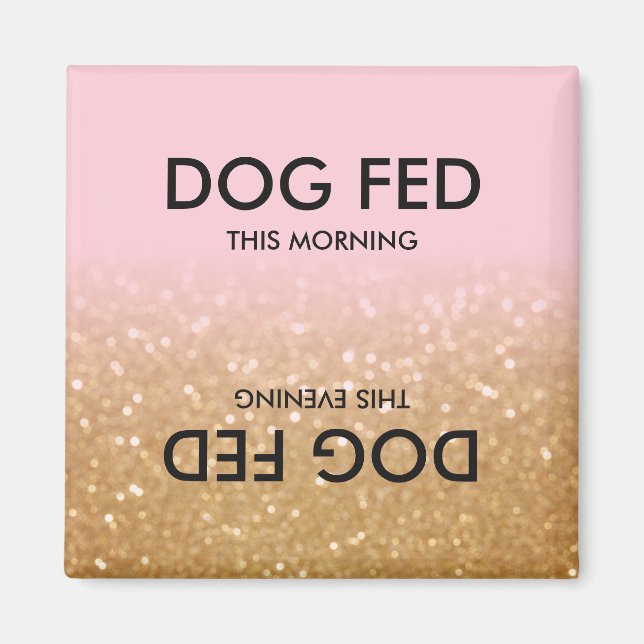 Pink Gold Glitzer Ombre | Erinnerung-Magnet Gefütt Magnet (Vorne)