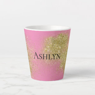 Pink Gold Glitzy Glitzer Milchtasse