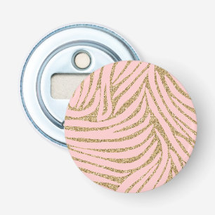 Pink Gold Imitate Glitzer Zebra Print Flaschenöffner