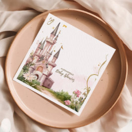 Pink Gold Kleine Prinzessin Royal Castle Babydusch Serviette