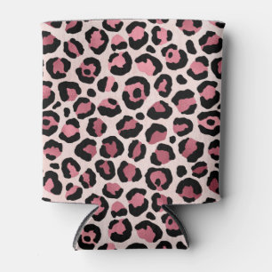 Pink & Gold Leopard Tierwerbung, Leopard-Geschenk Dosenkühler