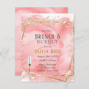 Pink Gold Märchenbrunch & Bubbly Einladung