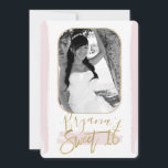 Pink Gold Minimal Moderne Sweet 16 Foto Picture Einladung<br><div class="desc">Anpassen für jedes Ereignis</div>