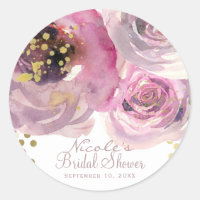 Pink & Gold Modern Floral Wedding Birthday Party
