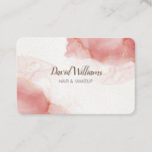 Pink Gold Moderne Kunst Flüssiges Wasserfarbengesc