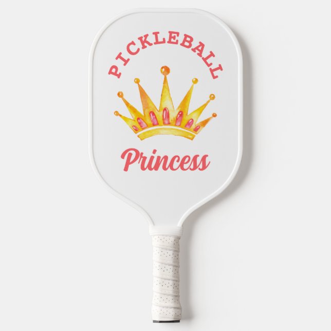 Pink Gold Pickleball Princess Crown Pickleball Schläger (Vorderseite)
