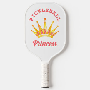 Pink Gold Pickleball Princess Crown Schläger