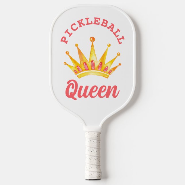 Pink Gold Pickleball Queen Crown Pickleball Schläger (Vorderseite)