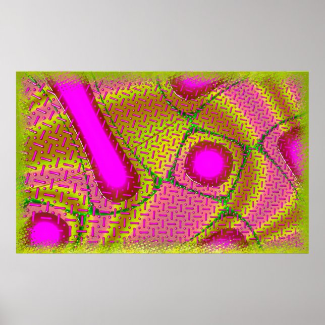 Pink & Gold, pochedelisch Poster (Vorne)