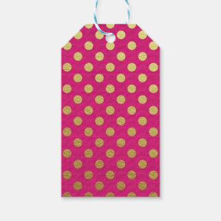 PINK & GOLD POLKA-PUNKTE GESCHENKANHÄNGER