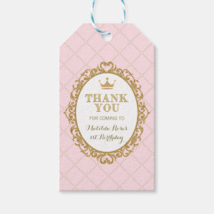 Pink Gold Princess Geburtstagsfeier Gefallen Tag Geschenkanhänger