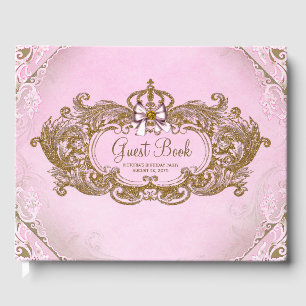Pink Gold Prinzessin Gästebuch