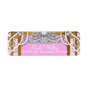 Pink Gold Prinzessinnen Krone & Kutsche Süße 16 Pa
